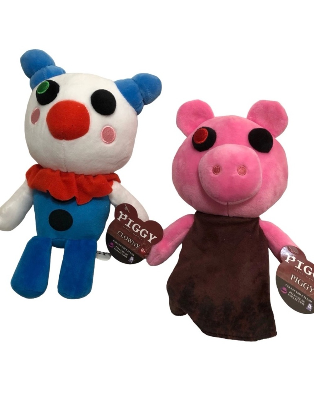Roblox Piggy Plush Duo - Pink Pig & Blue Clown Plush 8” Toys